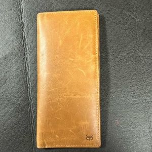 Genuine leather RFID protected card holder snap closure